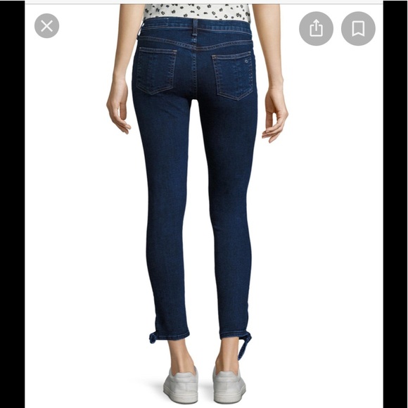 Rag & Bone Stevie ankle tie Capri dark blue jeans - Picture 4 of 13